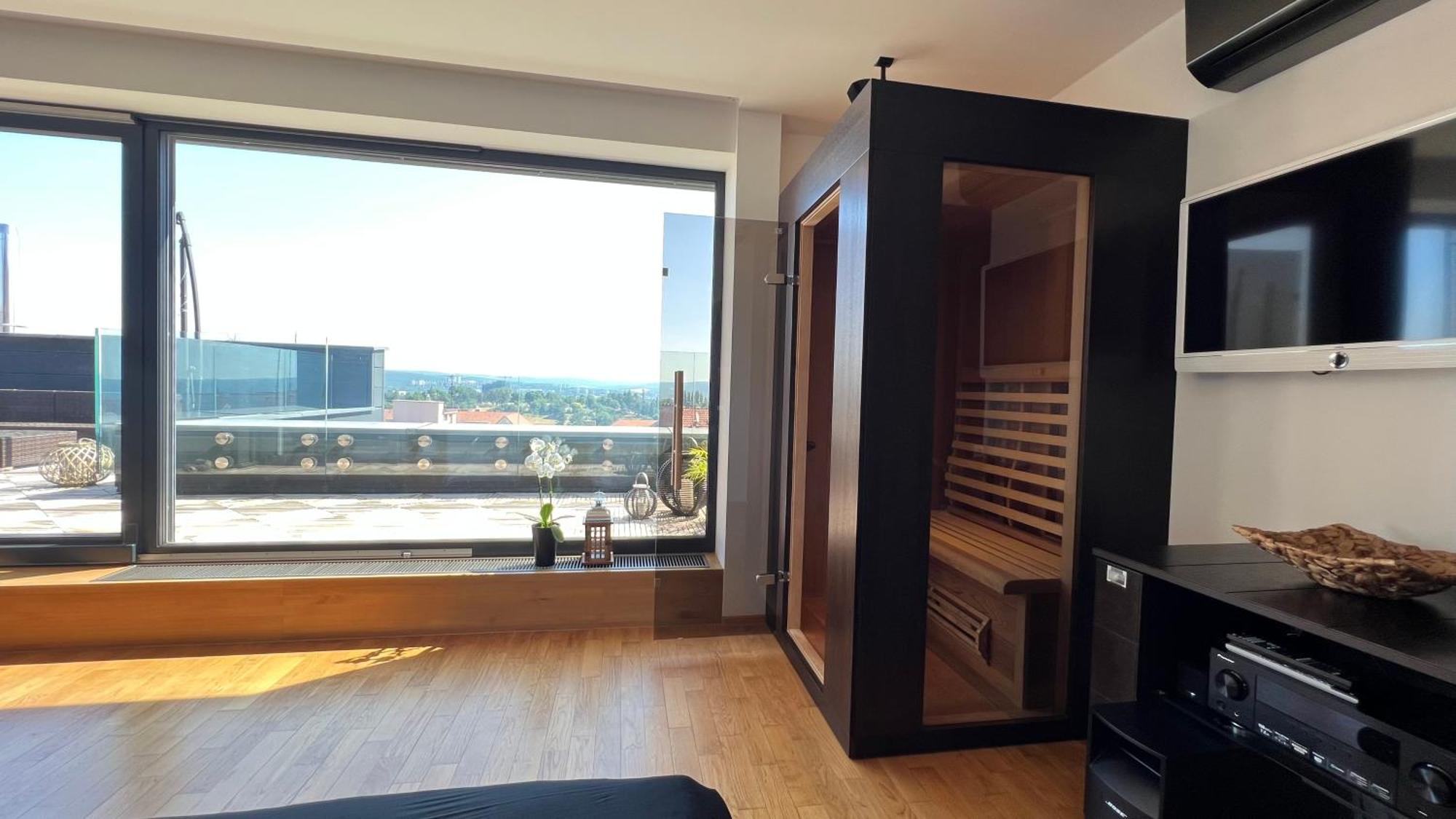 Apartman Se Saunou A Terasou S Vyhledem Na Brno Eksteriør billede