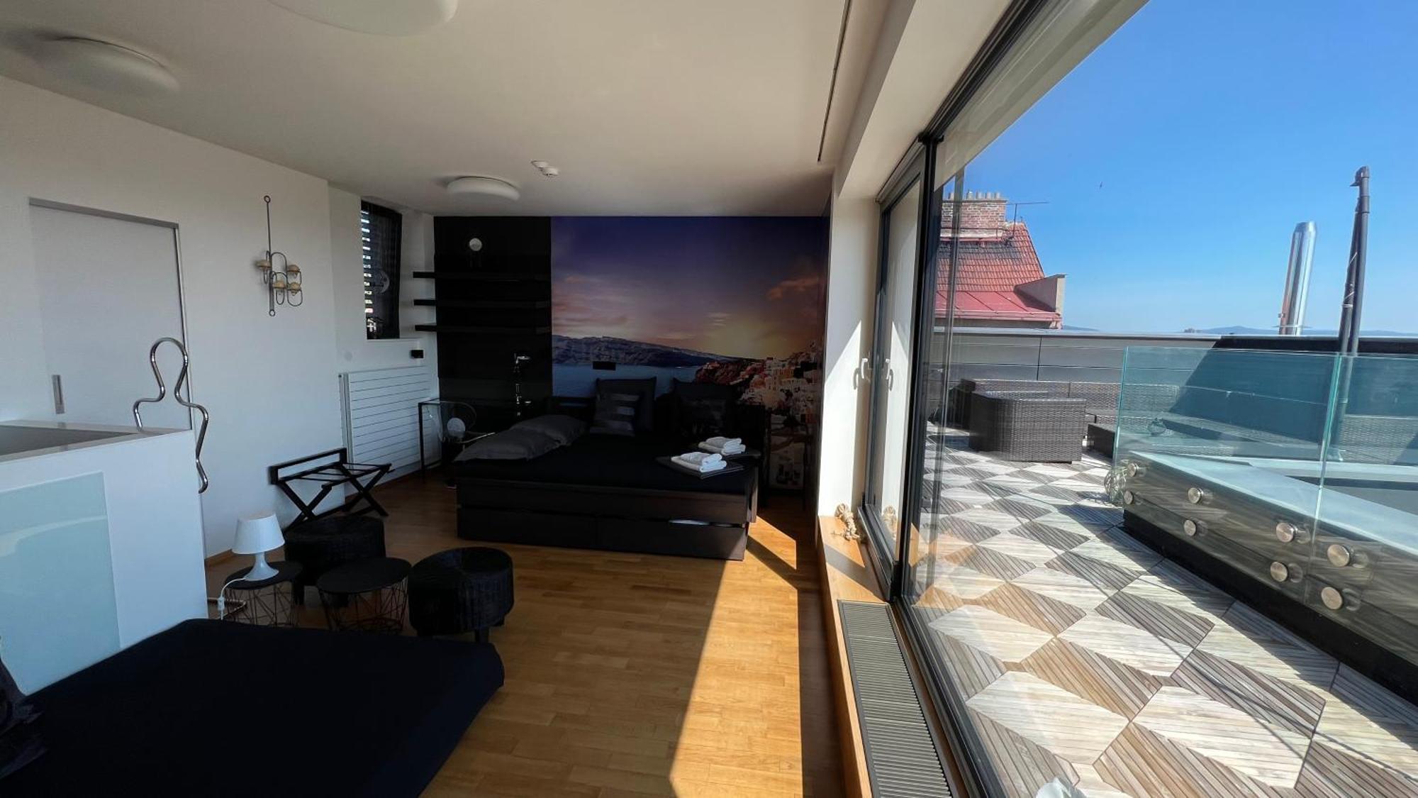Apartman Se Saunou A Terasou S Vyhledem Na Brno Eksteriør billede