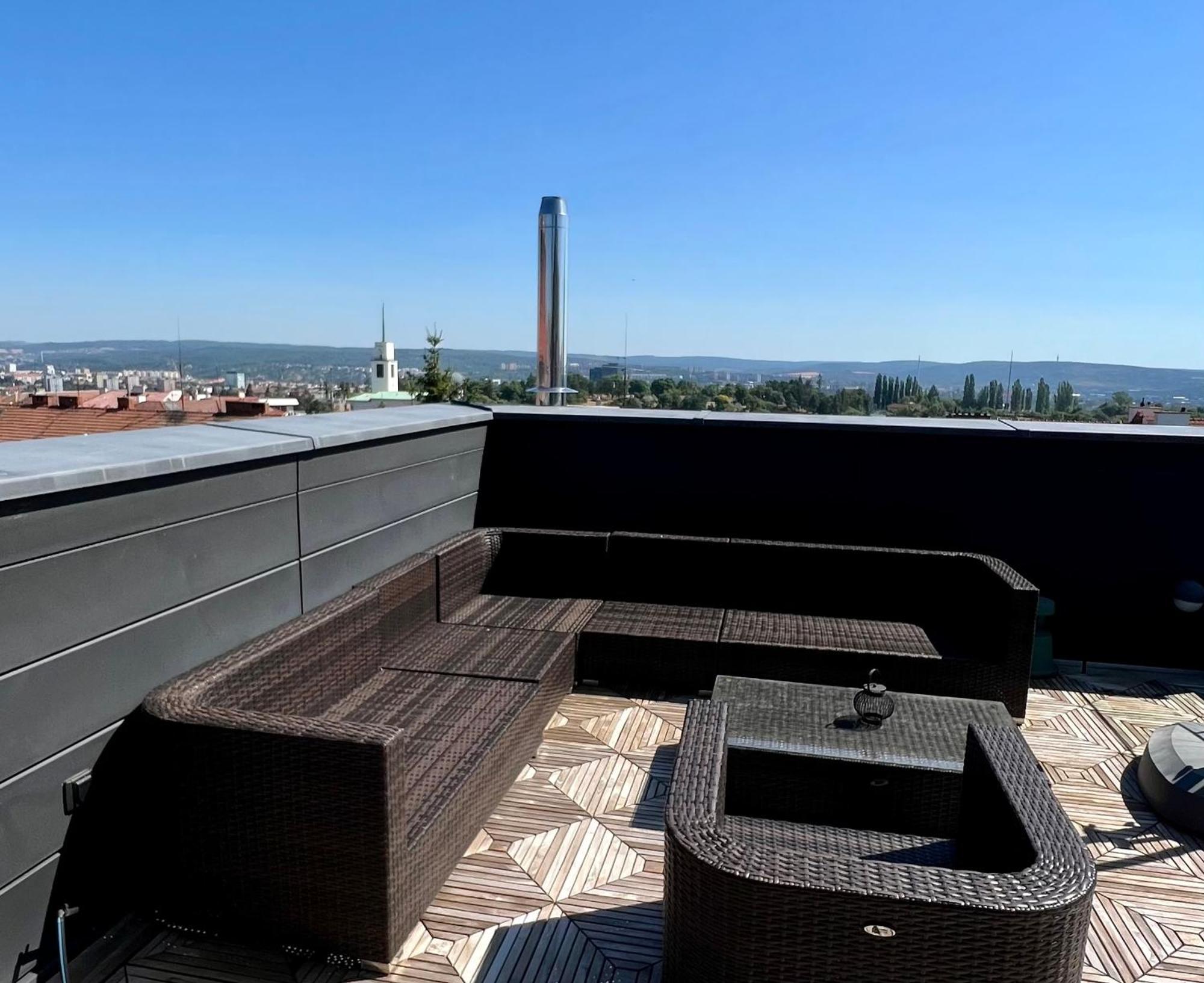 Apartman Se Saunou A Terasou S Vyhledem Na Brno Eksteriør billede