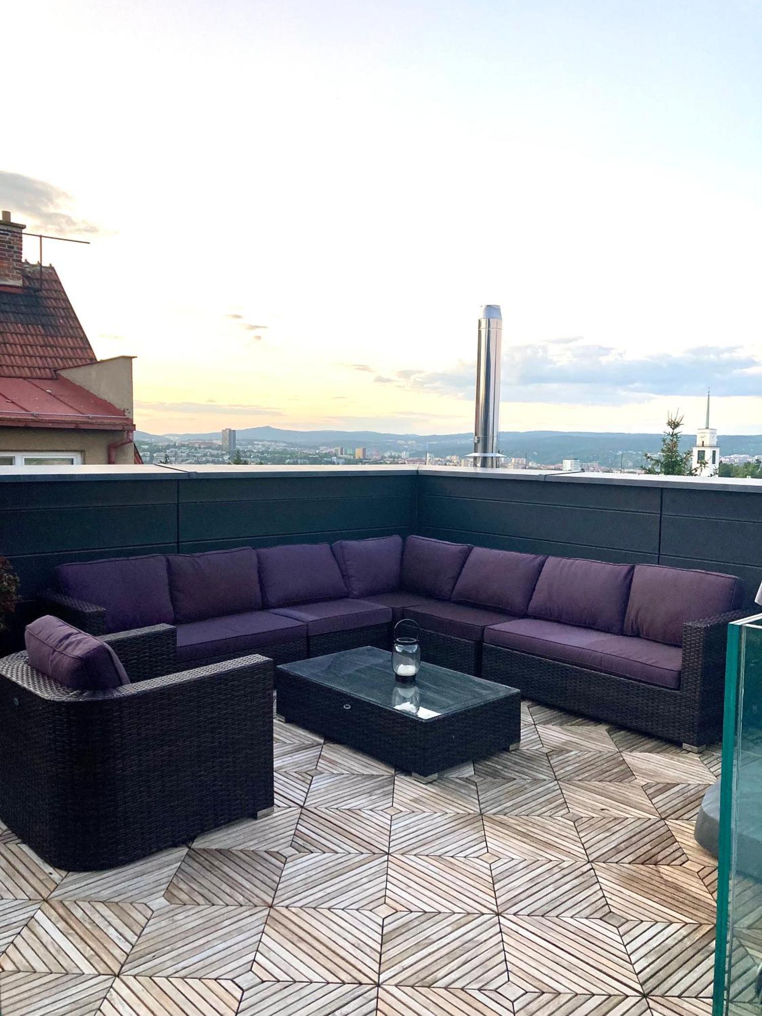 Apartman Se Saunou A Terasou S Vyhledem Na Brno Eksteriør billede